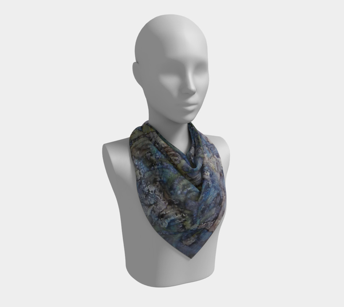 Wave Shadows Ink #7 Square Scarf preview #2