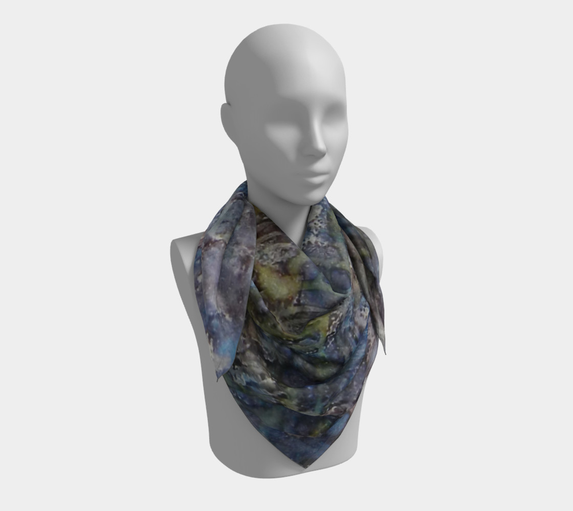Wave Shadows Ink #7 Square Scarf preview #3
