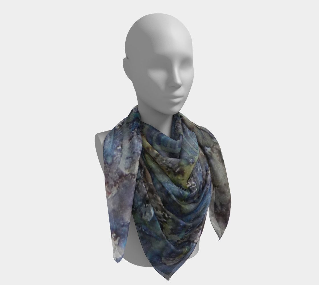 Wave Shadows Ink #7 Square Scarf preview #4
