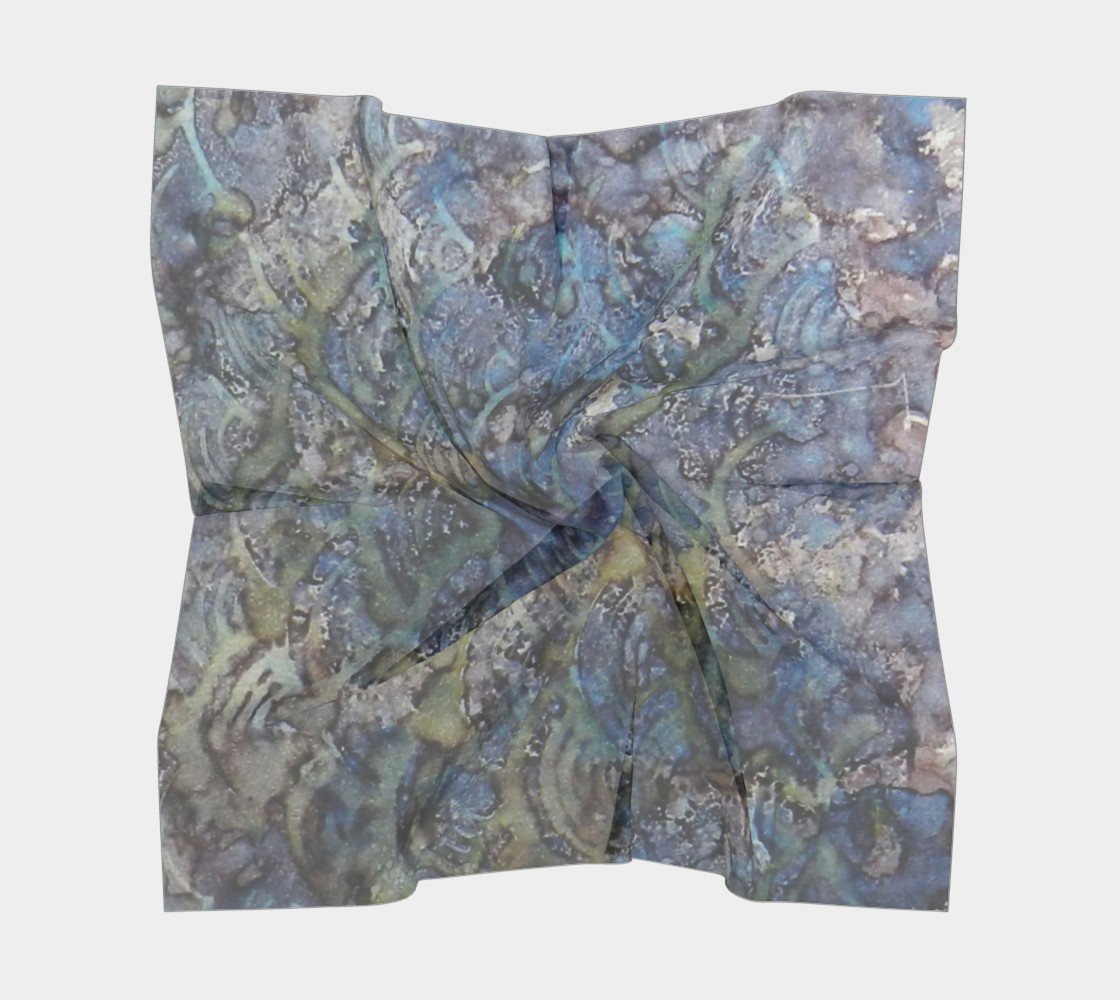 Wave Shadows Ink #7 Square Scarf preview #5
