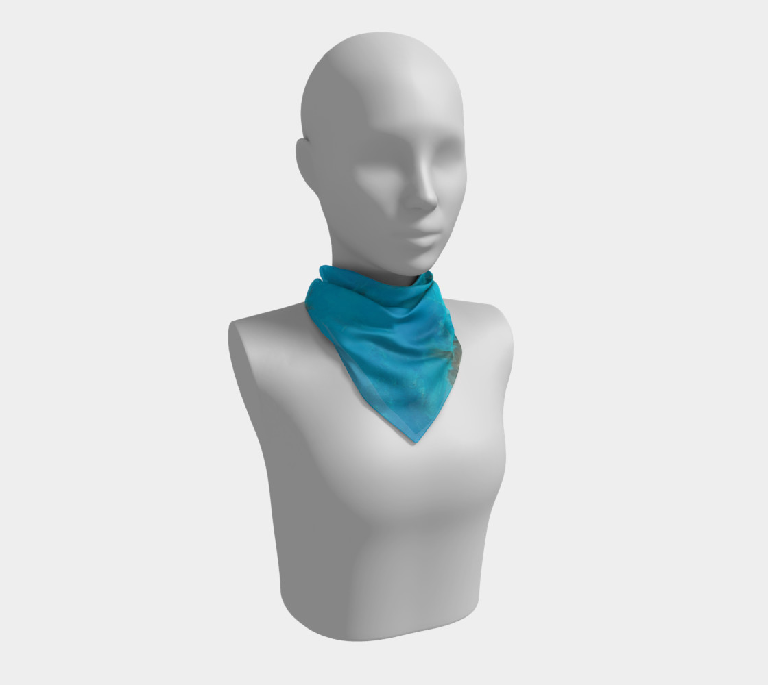 Aperçu de Blue Turquoise Square Scarf #1