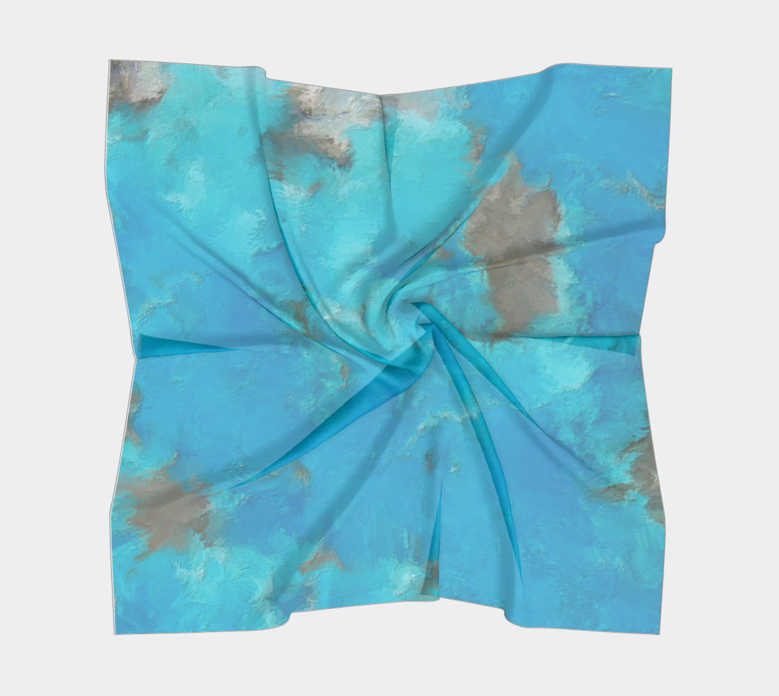 Aperçu de Blue Turquoise Square Scarf #5