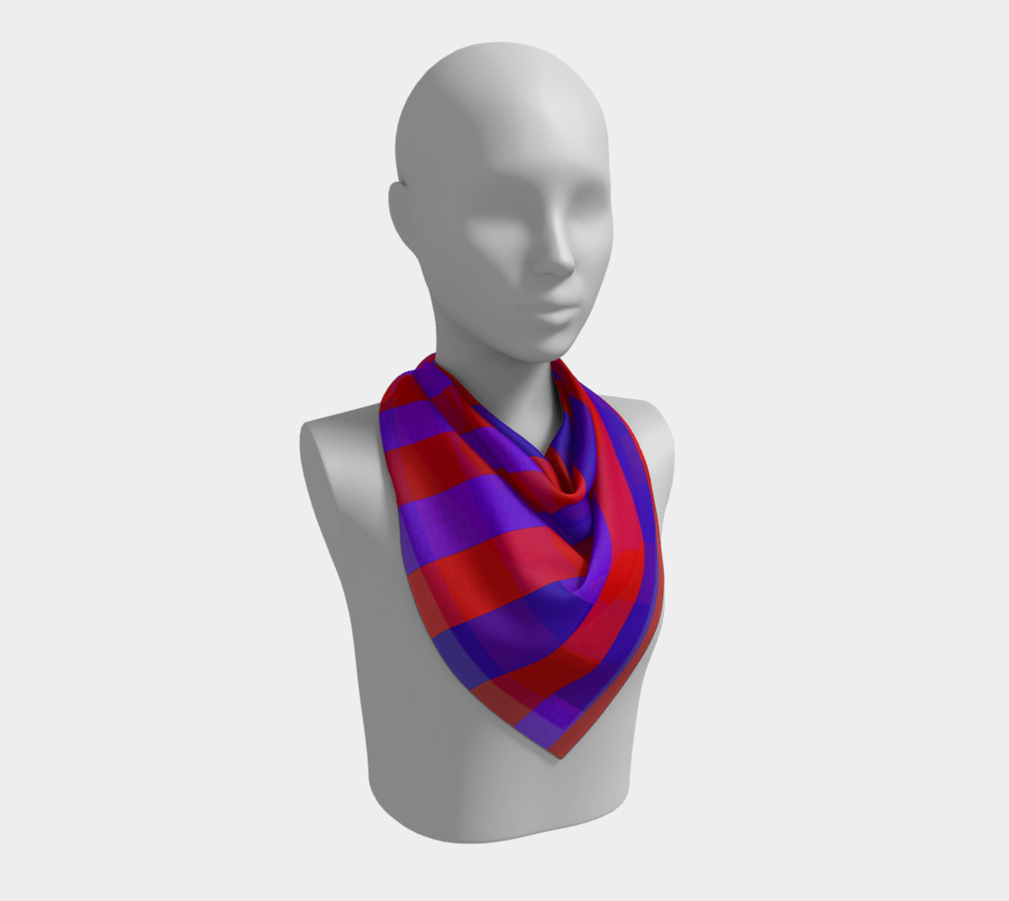 Purple on Purple, Red on Red Silk Scarf thumbnail #3