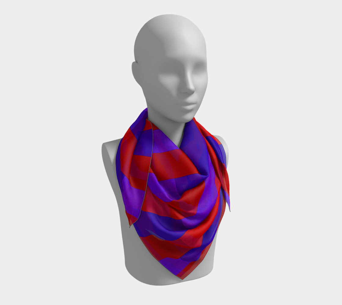 Purple on Purple, Red on Red Silk Scarf preview #3