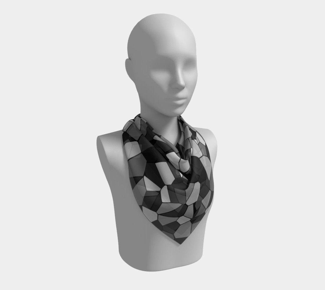 Gray Monochrome Geometric Mosaic Pattern preview #2