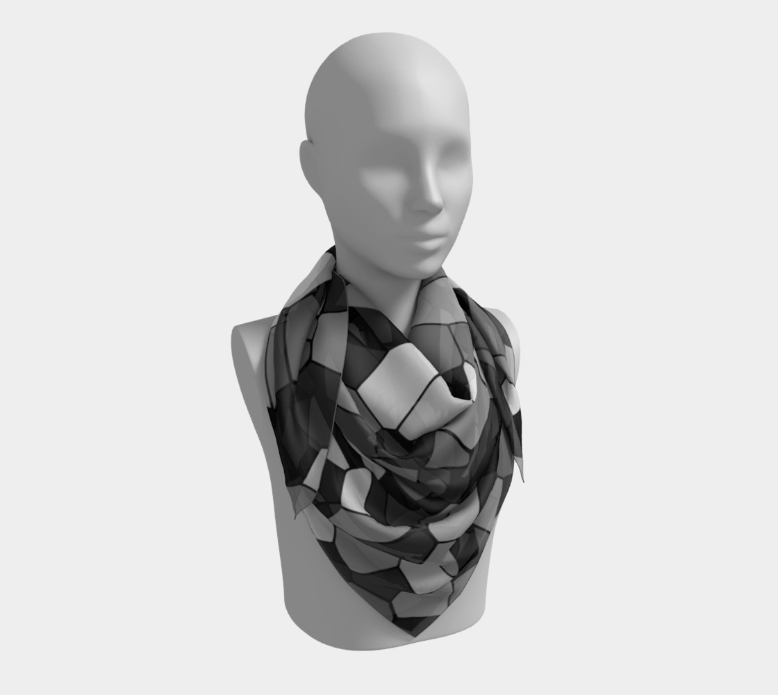 Gray Monochrome Geometric Mosaic Pattern preview #3