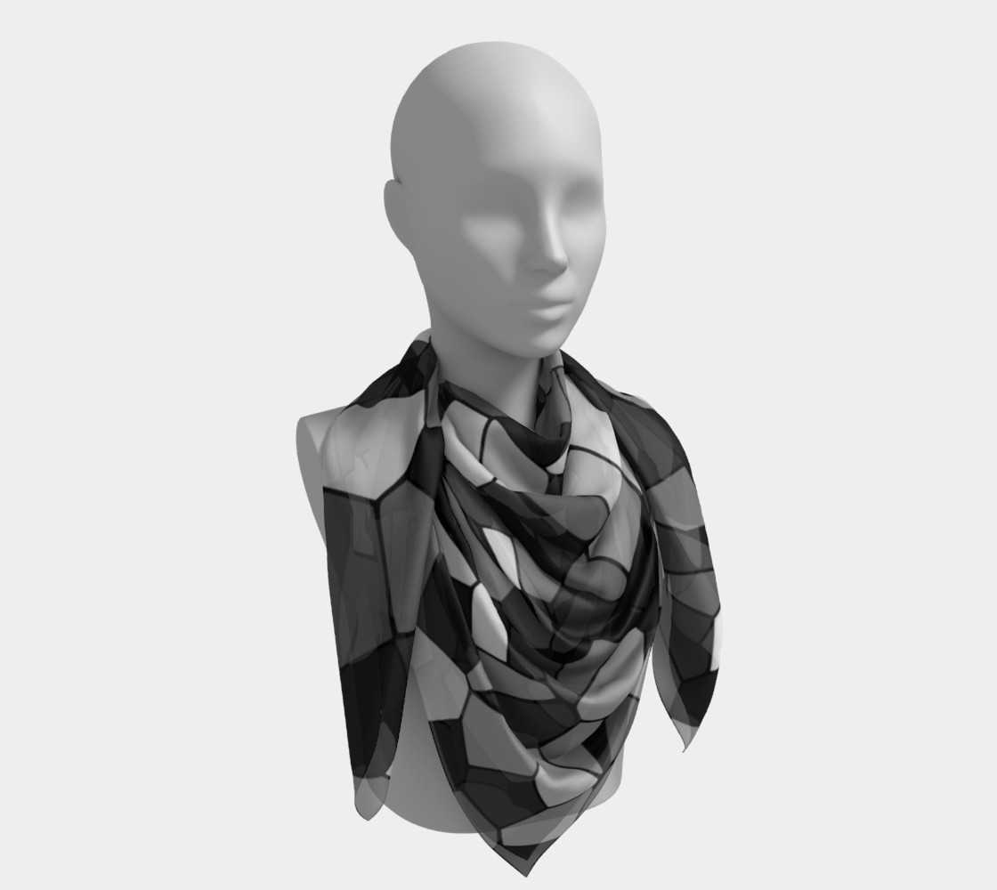 Gray Monochrome Geometric Mosaic Pattern preview #4