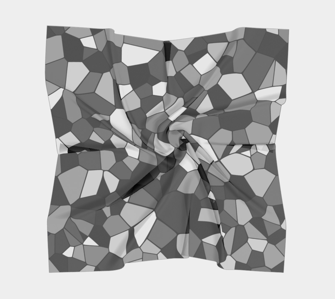 Gray Monochrome Geometric Mosaic Pattern preview #5