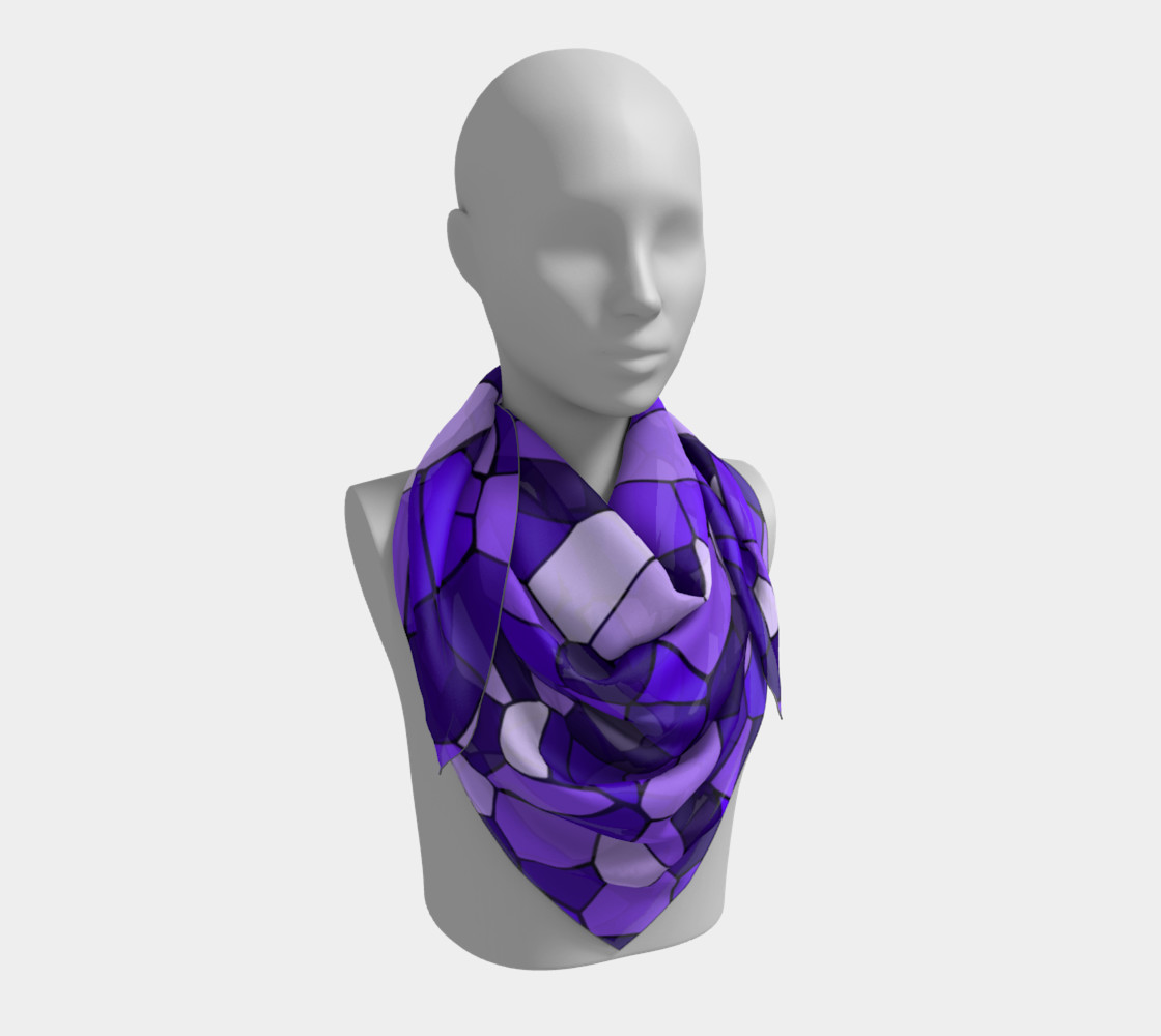 Purple Monochrome Geometric Mosaic Pattern preview #3