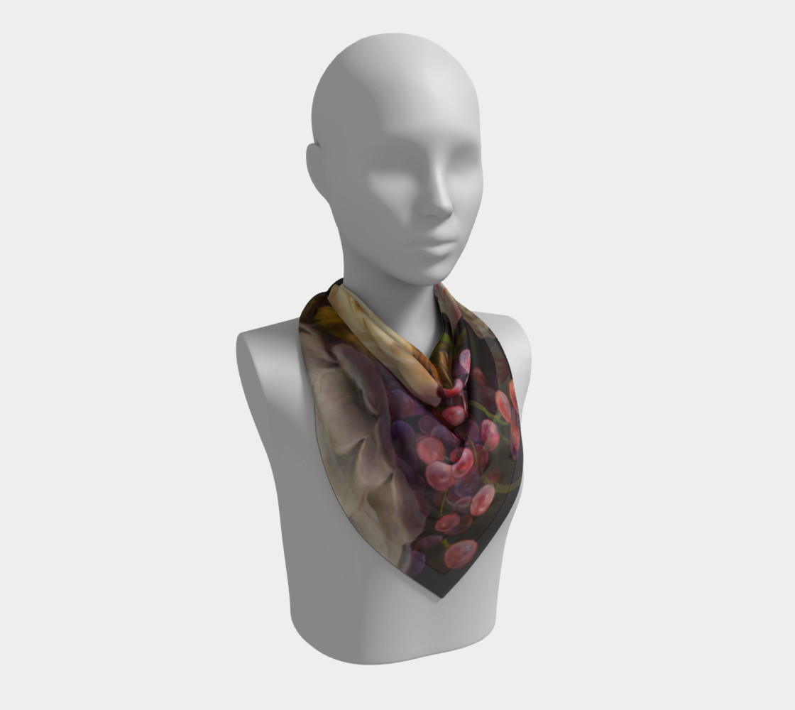 Winter Floral Square Scarf preview #2