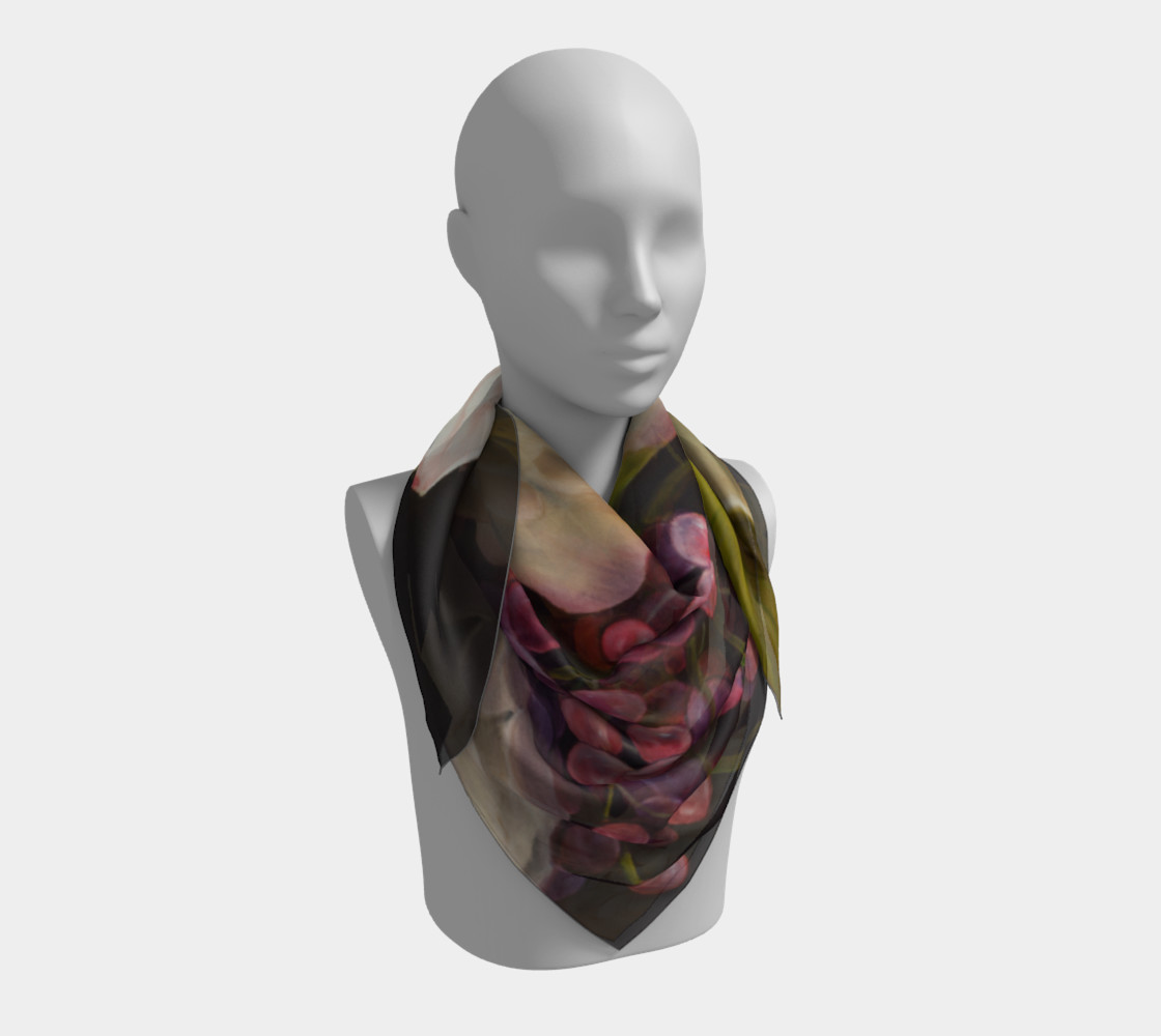 Winter Floral Square Scarf preview #3