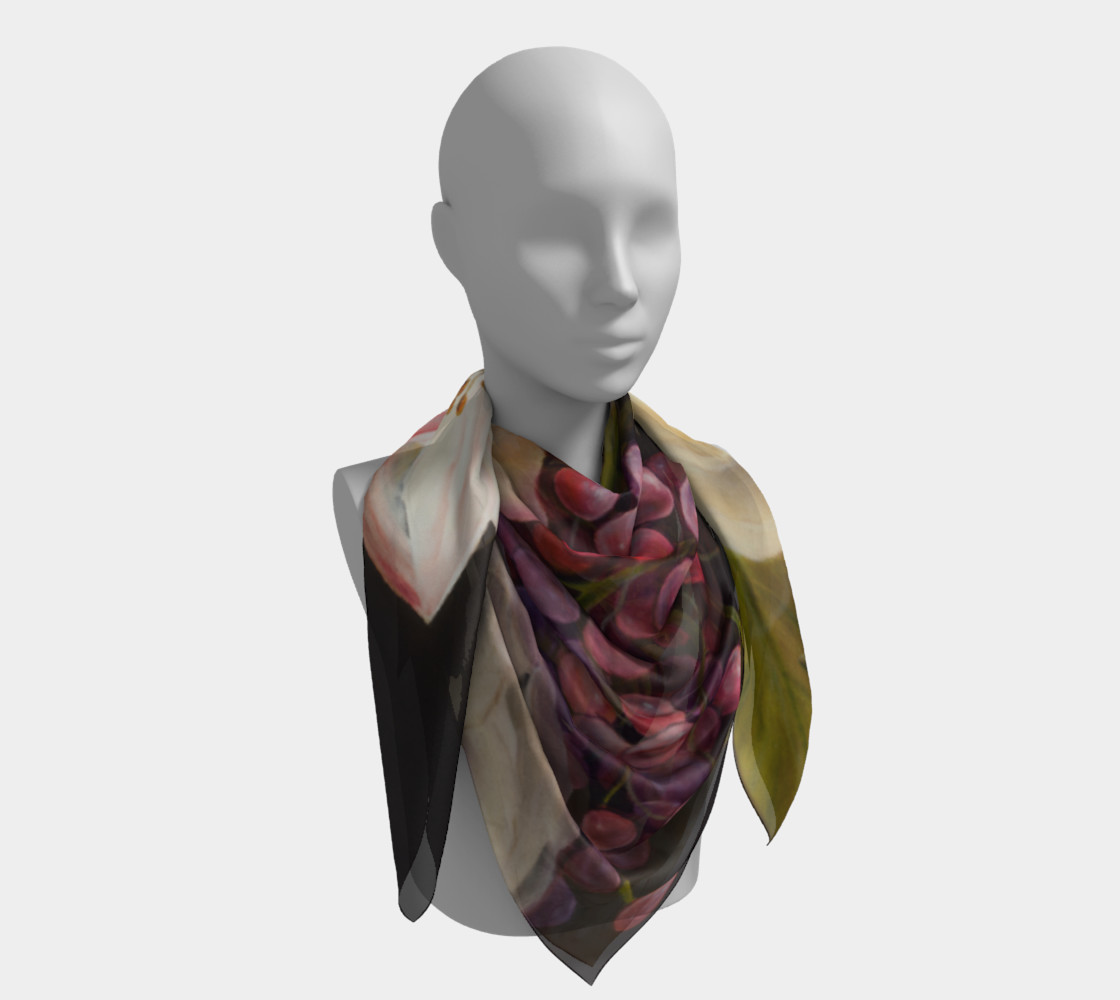 Winter Floral Square Scarf preview #4