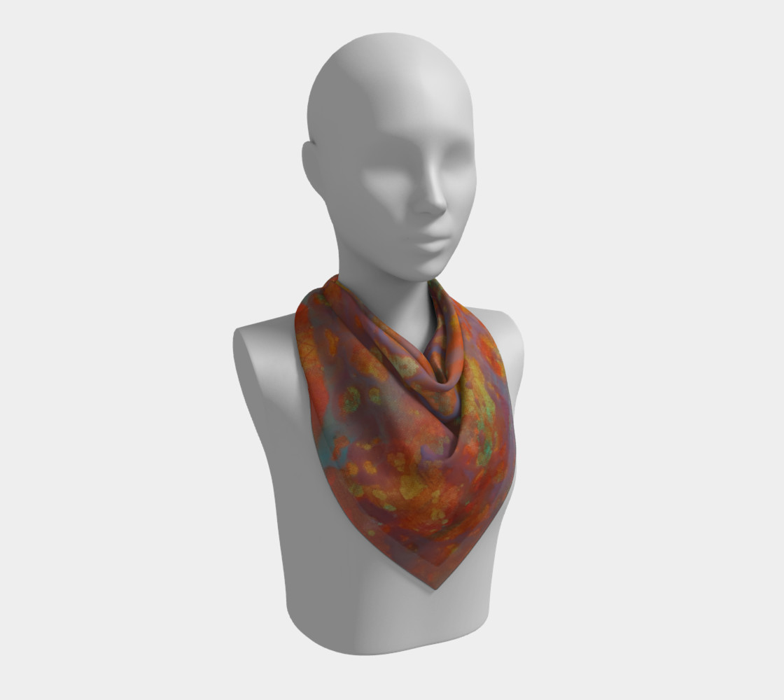 Cosmic Orange Square Scarf preview #2