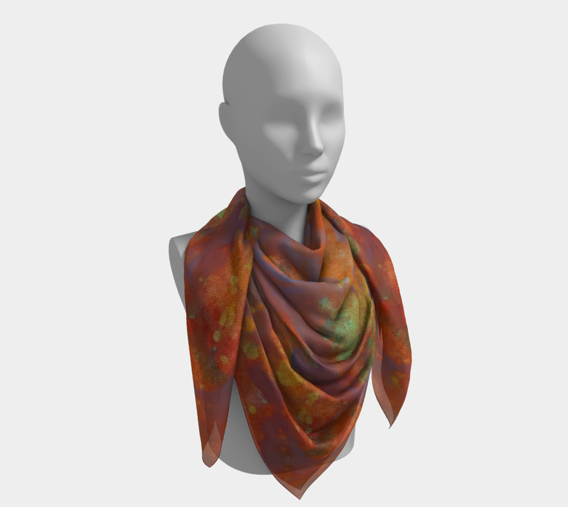 Cosmic Orange Square Scarf preview #4