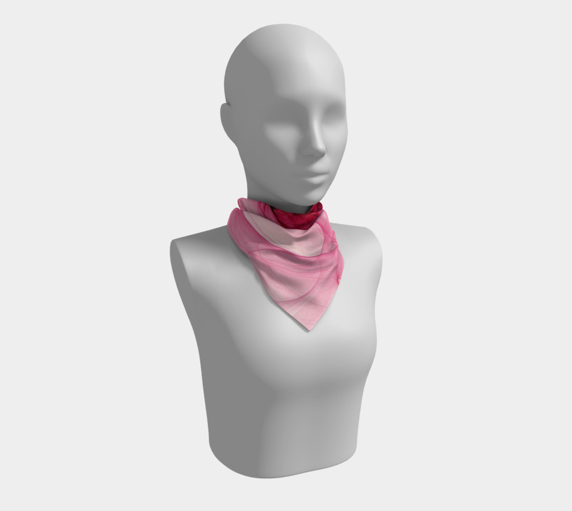 Aperçu de Pink Fractal Fascination Silk Scarf #1