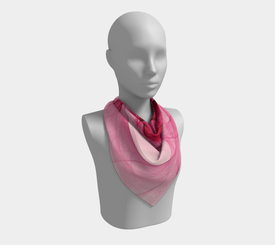 Aperçu de Pink Fractal Fascination Silk Scarf #2