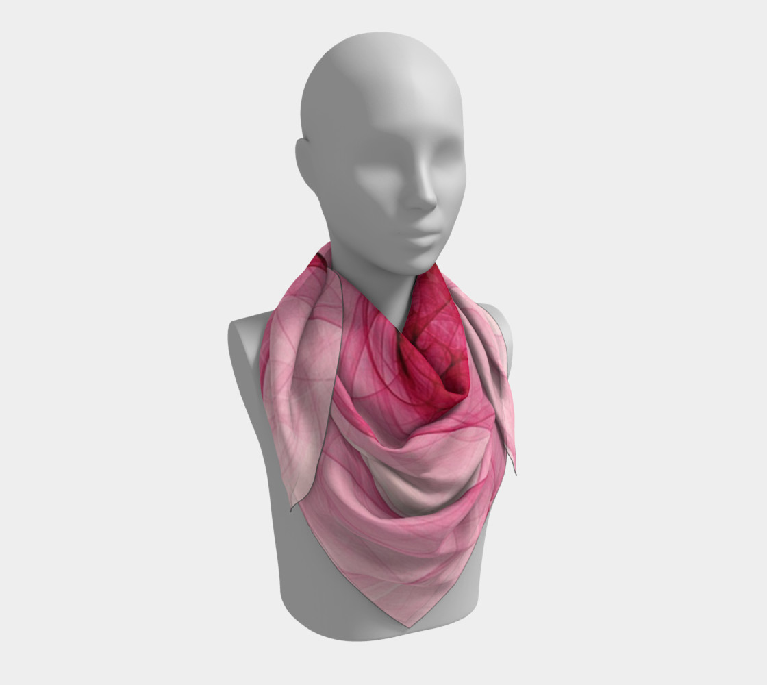 Aperçu de Pink Fractal Fascination Silk Scarf #3