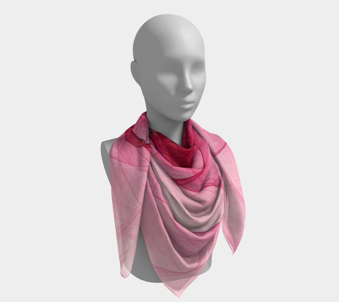 Aperçu de Pink Fractal Fascination Silk Scarf #4