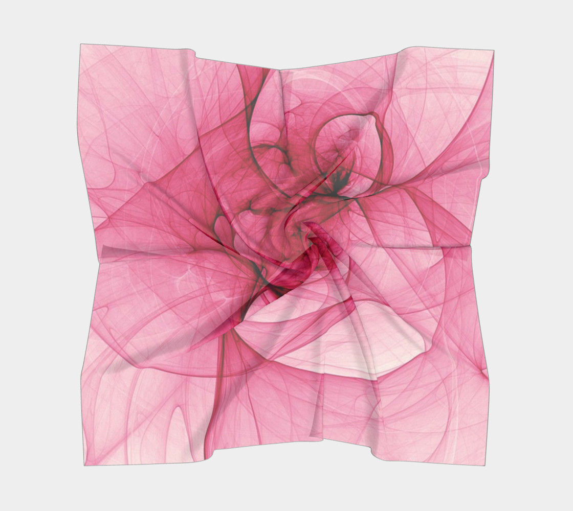 Aperçu de Pink Fractal Fascination Silk Scarf #5
