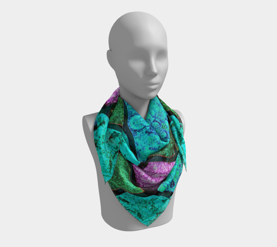 Nostalgia Stained Glass Square Scarf 3D preview