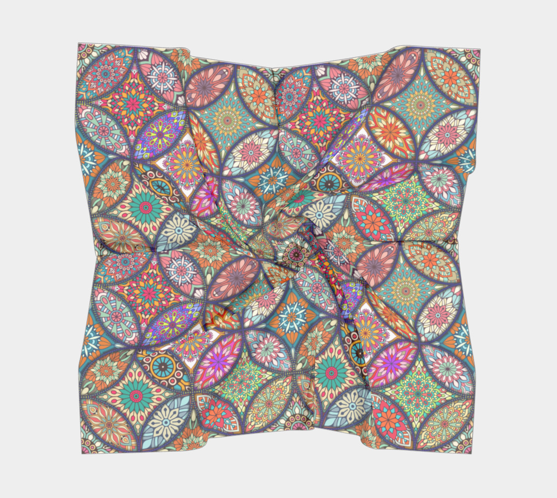 Vibrant Mandalas Square Scarf preview #5