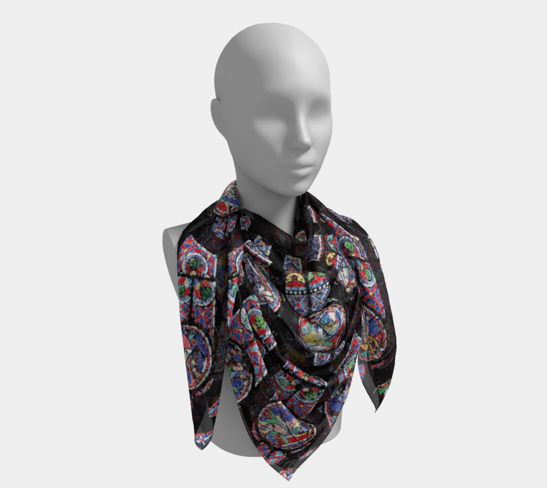 Rose South Window, Notre Dame Paris Square Scarf preview #4