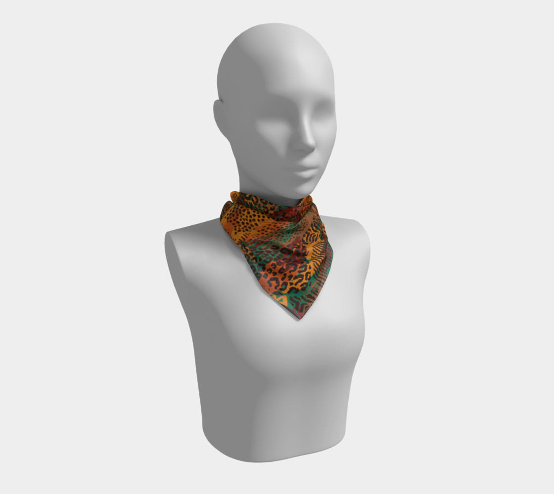 Safari Animal Print Mashup Square Scarf preview #1