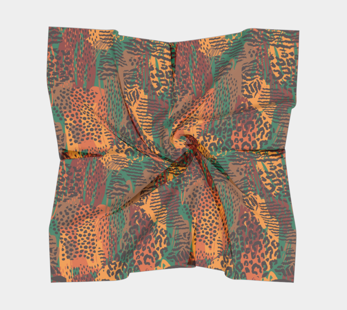 Safari Animal Print Mashup Square Scarf preview #5