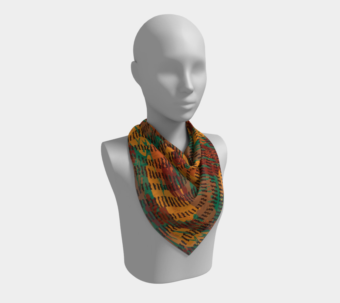 Abstract Animal Stripes Square Scarf preview #2