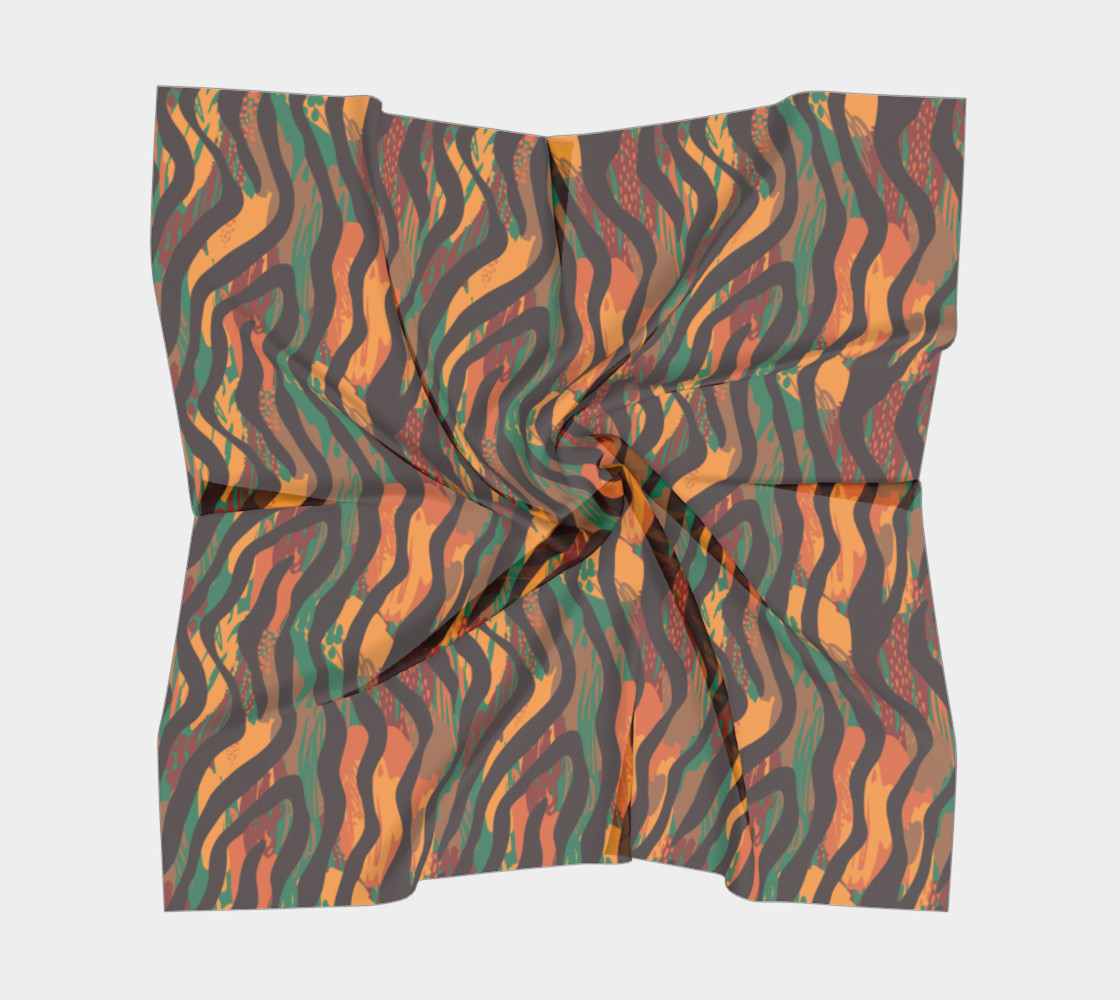 Colorful Animal Stripes Square Scarf preview #5