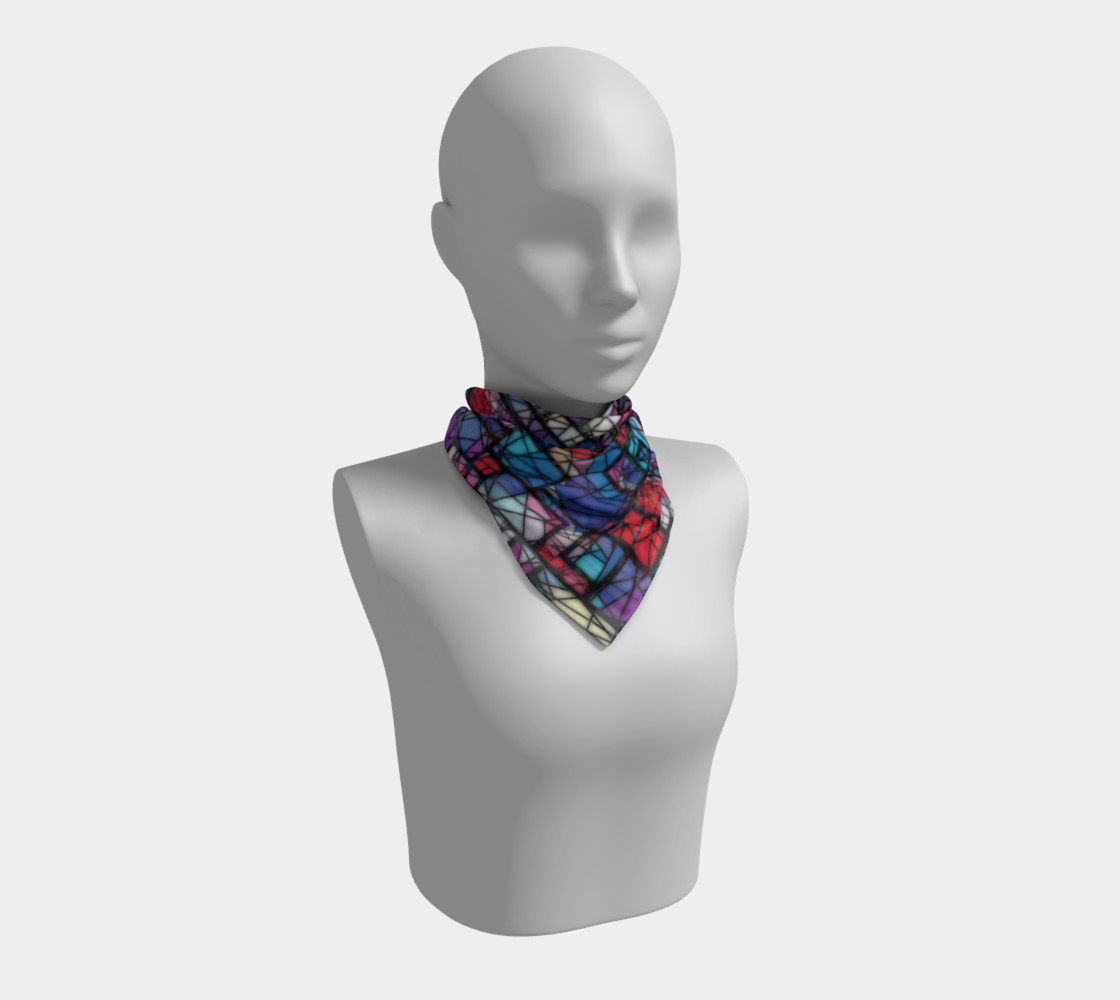 Mosaic Squares Pattern Square Scarf preview #1