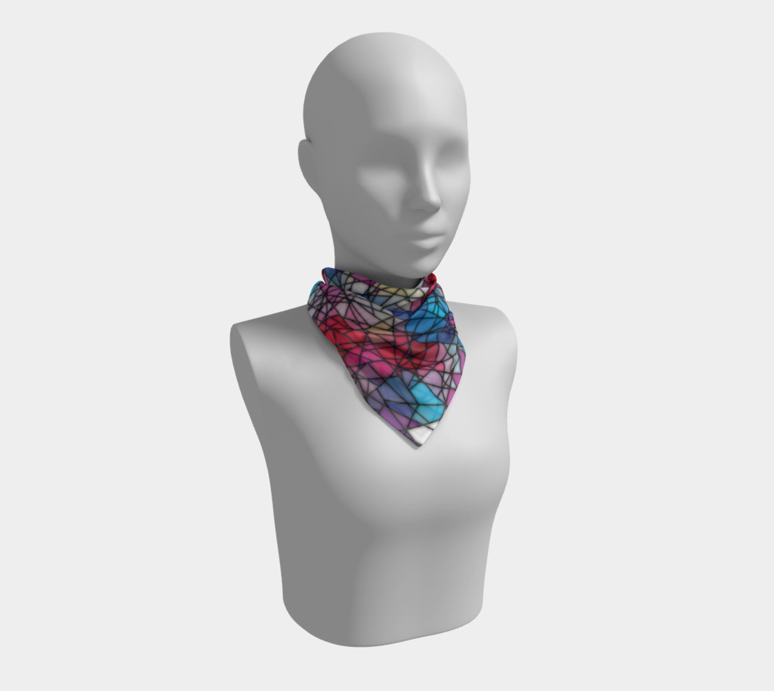 Angular Mosaic Pattern Square Scarf preview #1