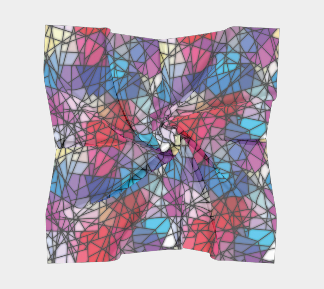 Angular Mosaic Pattern Square Scarf preview #5
