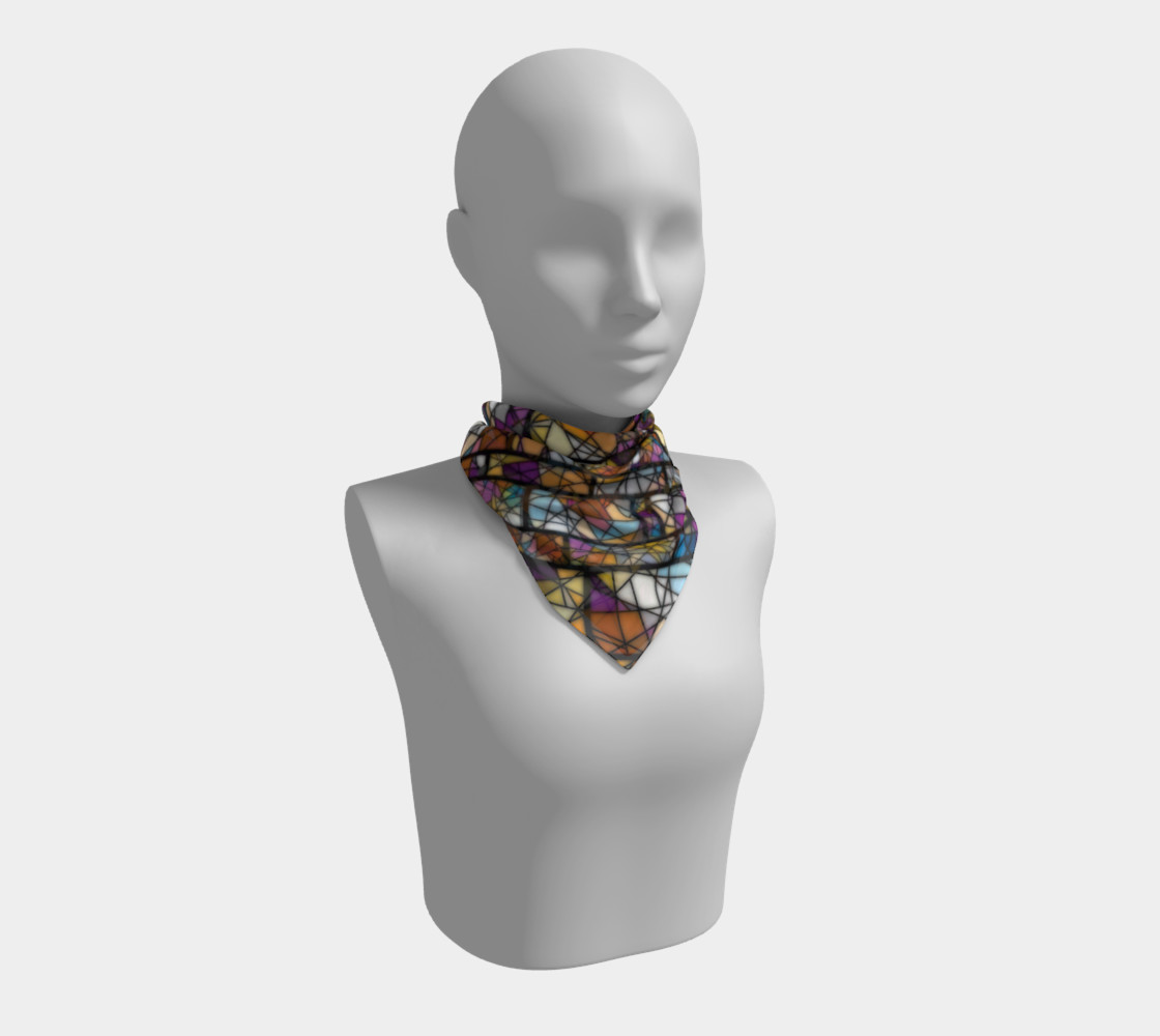 Quadrangles & Triangles Mosaic Pattern Square Scarf preview #1