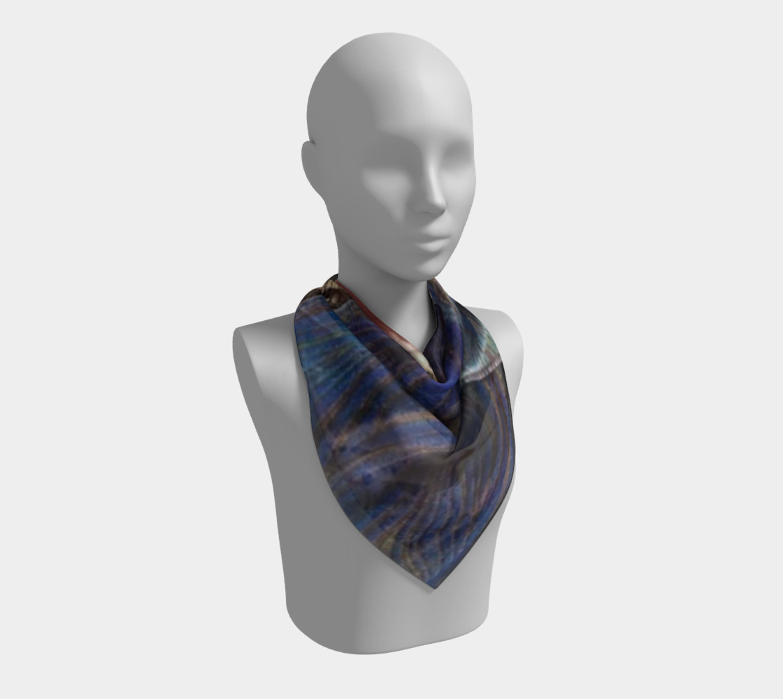 Tribal Fantasy Square Scarf from an original work of art by Esther M. Smith preview #2