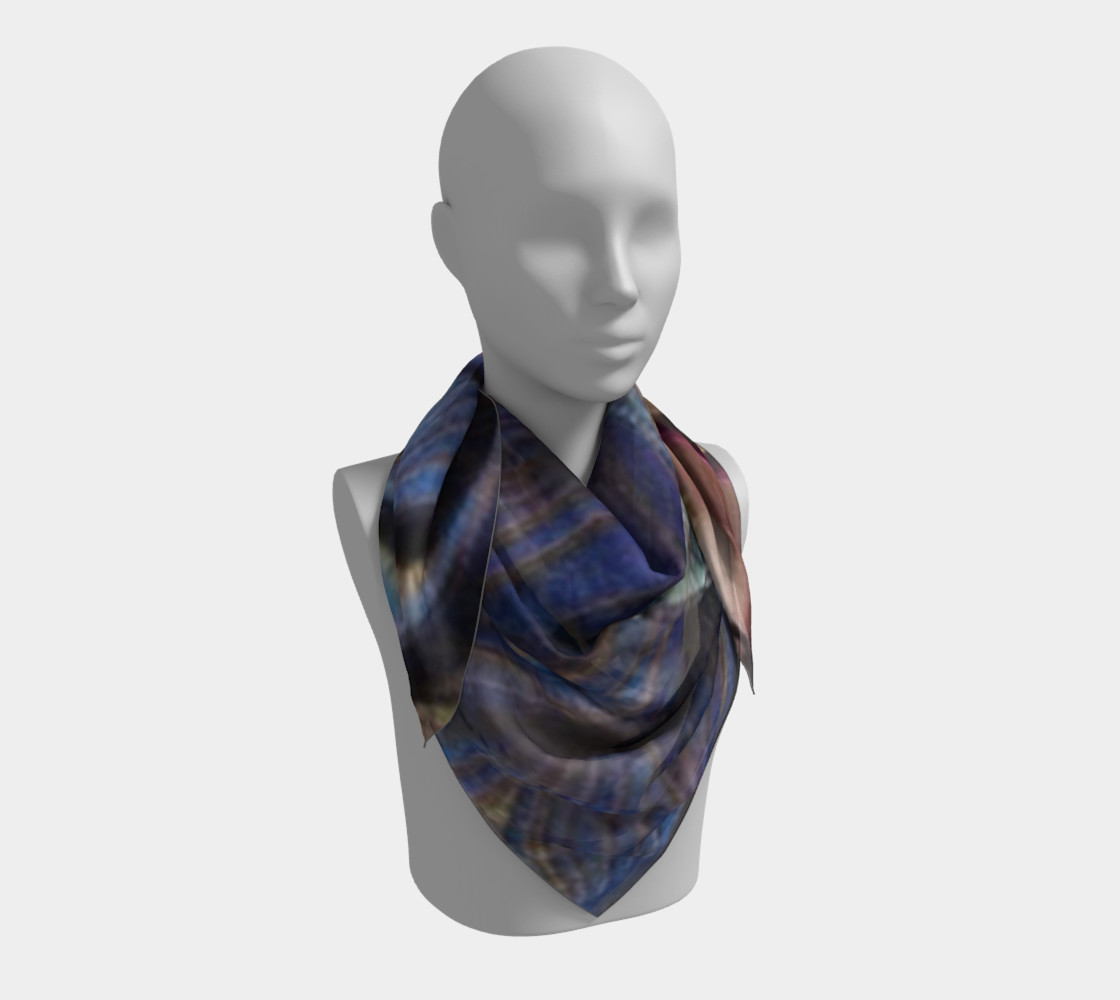 Tribal Fantasy Square Scarf from an original work of art by Esther M. Smith preview #3