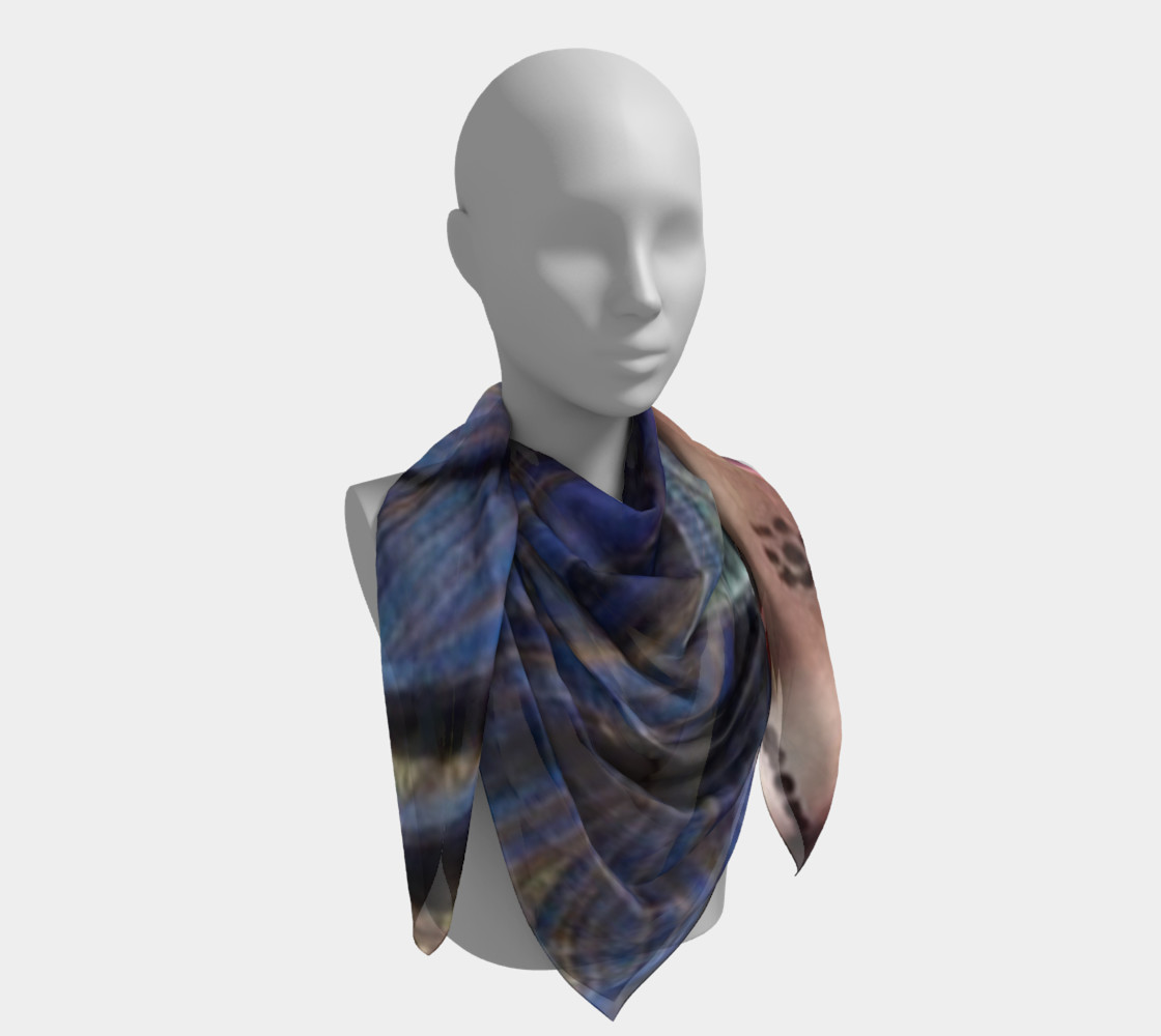 Tribal Fantasy Square Scarf from an original work of art by Esther M. Smith preview #4
