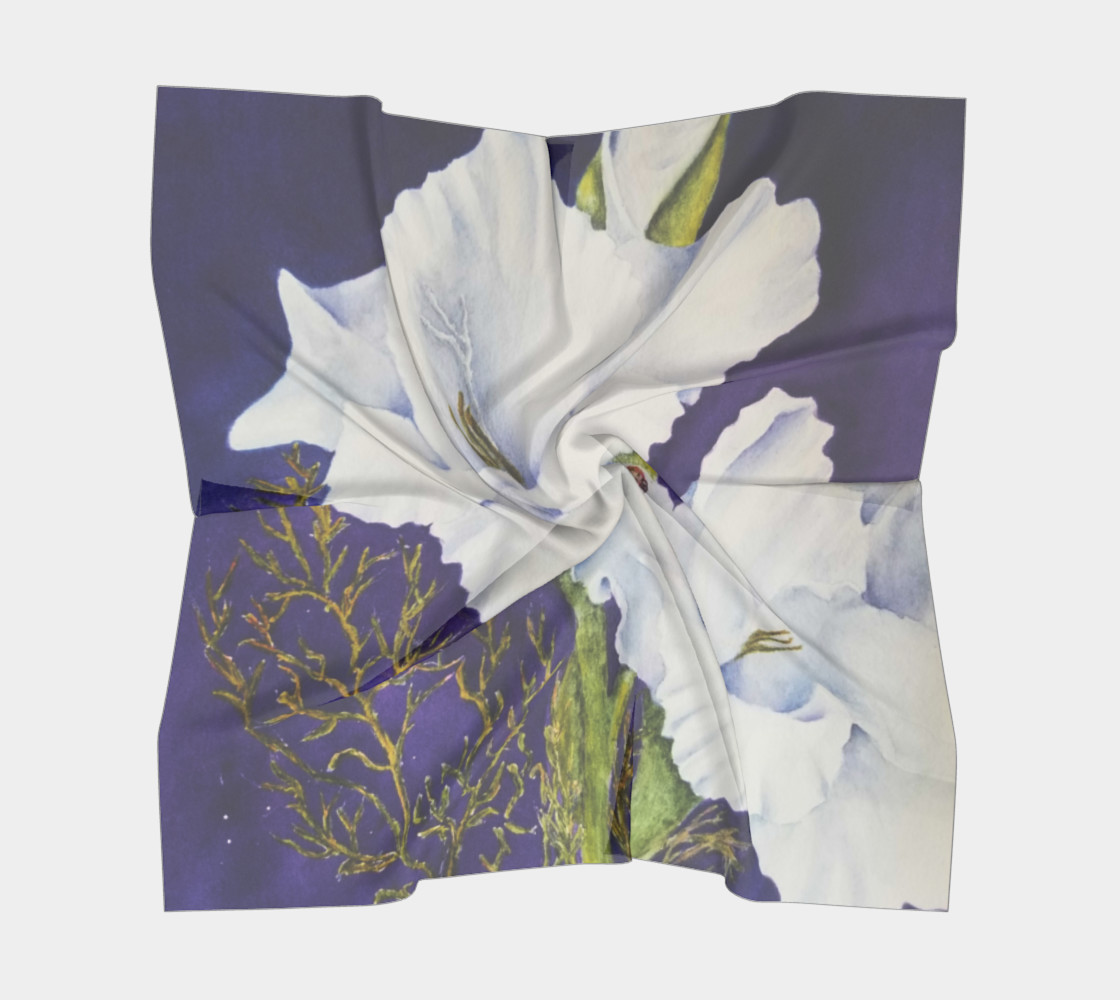 WHITE GLADIOLAS SCARF preview #5