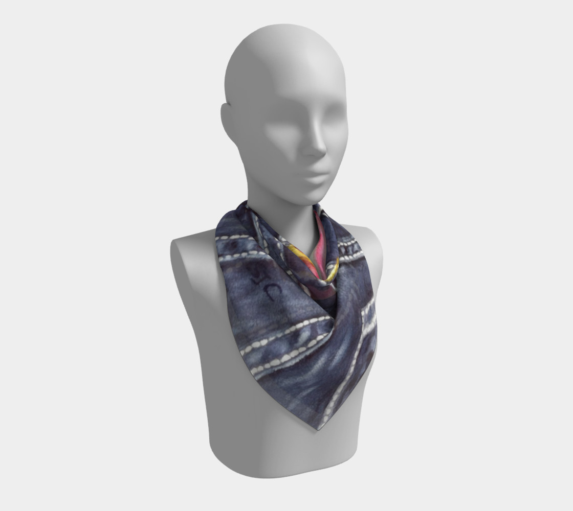 PINK ROSE DENIM Scarf preview #2