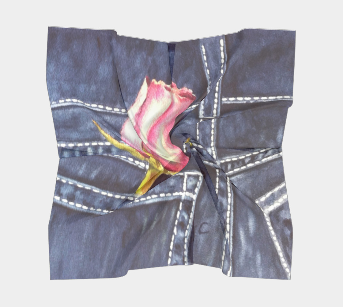 PINK ROSE DENIM Scarf preview #5