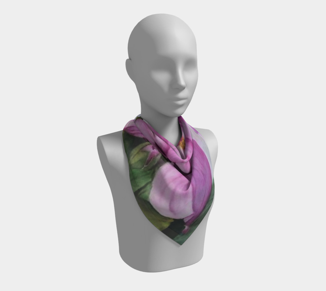 PINK TROPICAL ORCHID Scarf preview #2