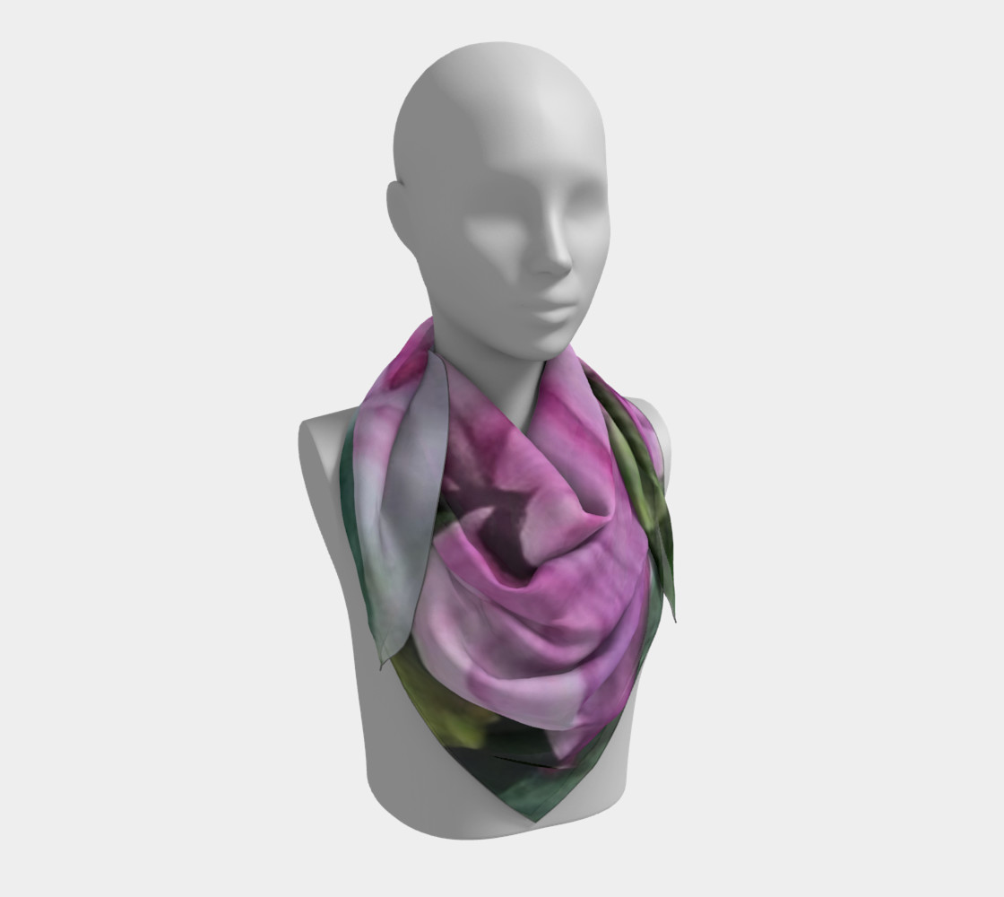PINK TROPICAL ORCHID Scarf preview #3