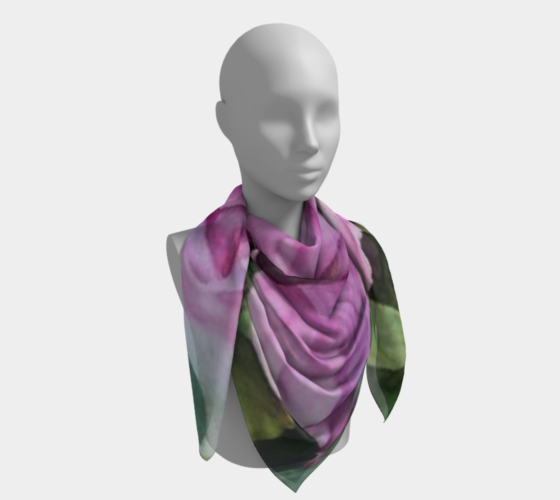 PINK TROPICAL ORCHID Scarf preview #4