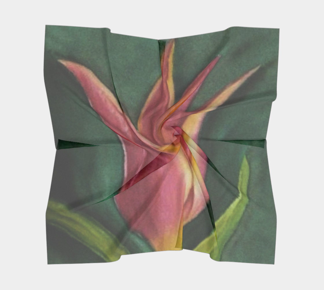 RED ORANGE TULIP Scarf preview #5