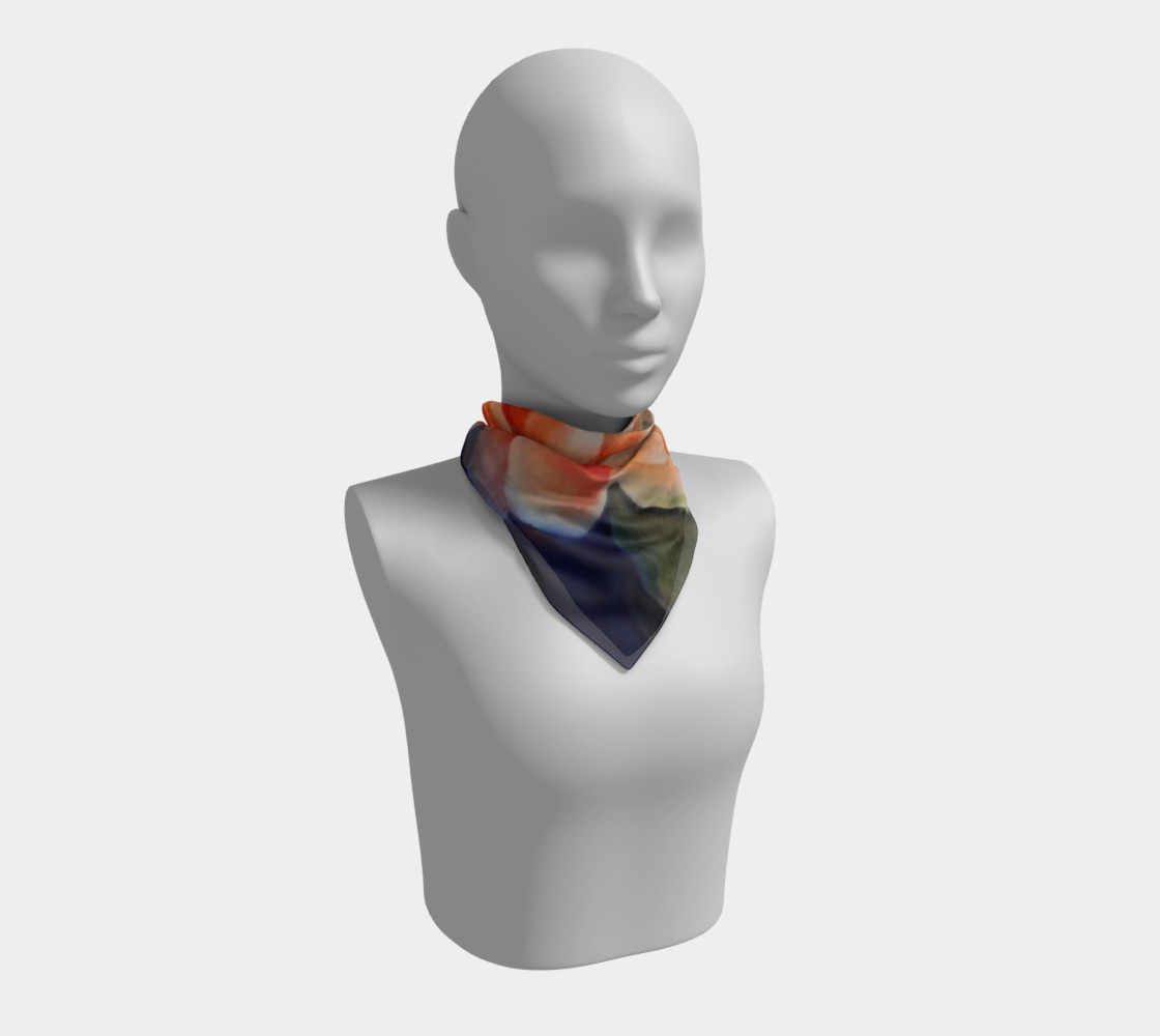 ORANGE WATERLILY SCARF preview #1