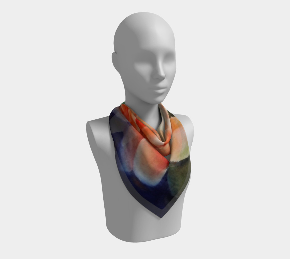 ORANGE WATERLILY SCARF preview #2