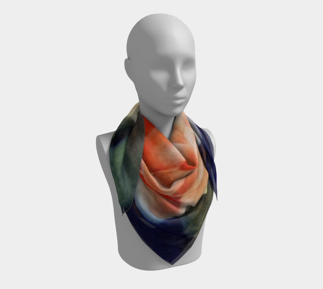 ORANGE WATERLILY SCARF preview #3