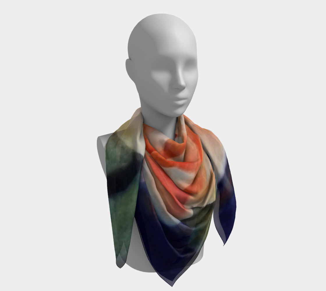 ORANGE WATERLILY SCARF preview #4
