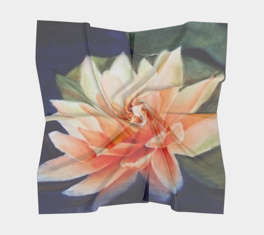 ORANGE WATERLILY SCARF preview #5
