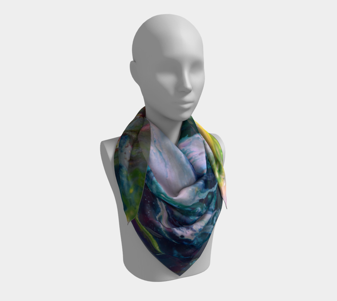 Cosmic water square scarf Miniature #4